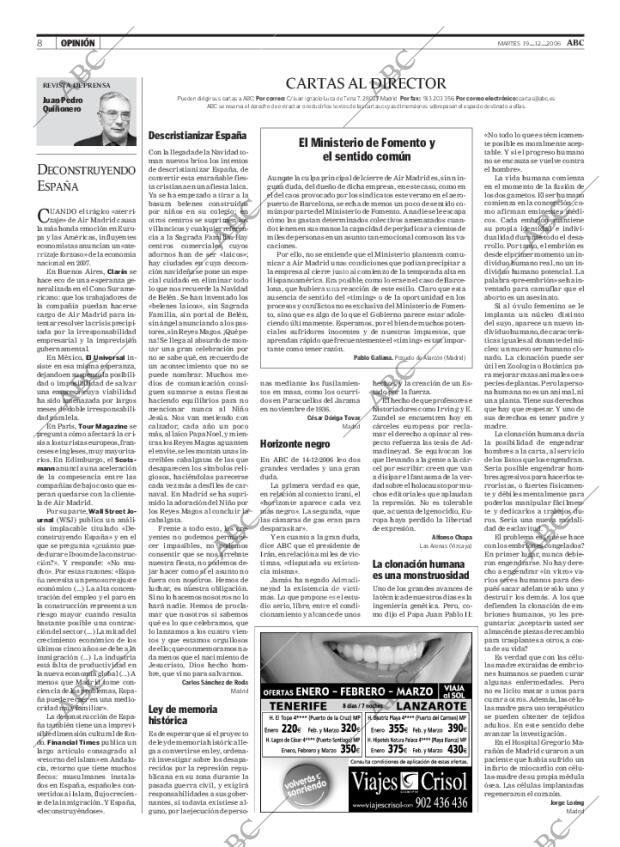 ABC MADRID 19-12-2006 página 8