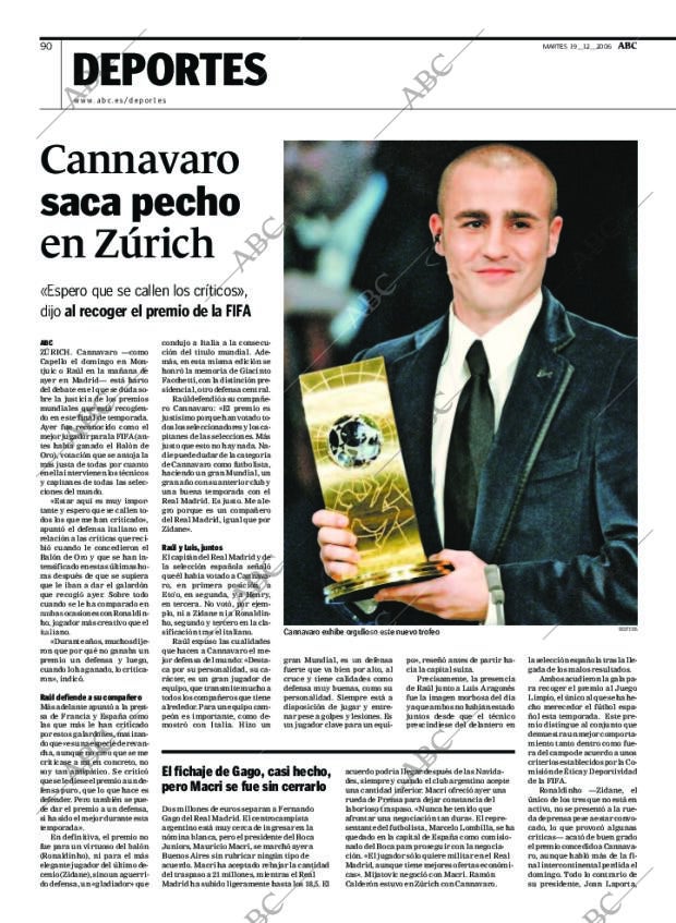 ABC MADRID 19-12-2006 página 90