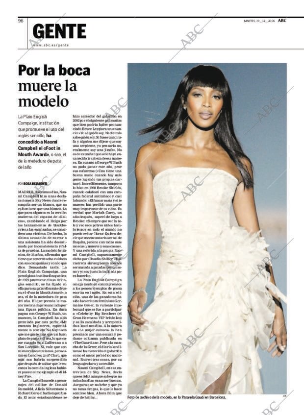 ABC MADRID 19-12-2006 página 96