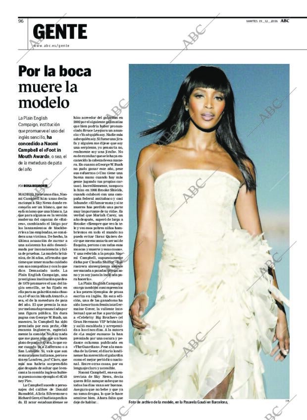 ABC MADRID 19-12-2006 página 96