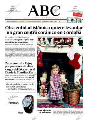 ABC MADRID 20-12-2006 página 1