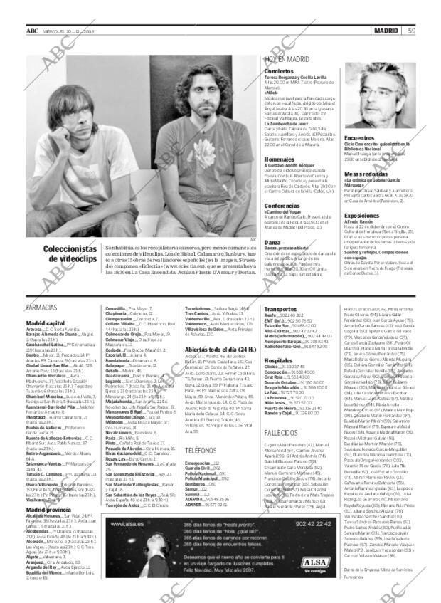 ABC MADRID 20-12-2006 página 59