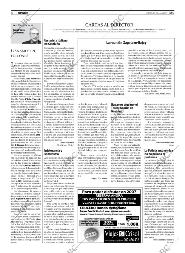 ABC MADRID 20-12-2006 página 8