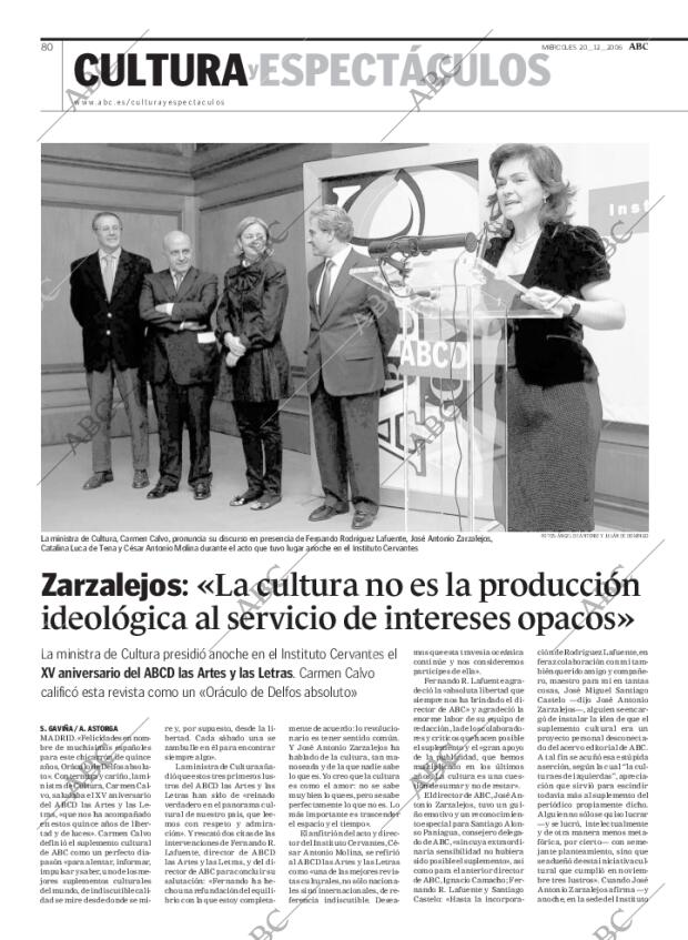ABC MADRID 20-12-2006 página 80