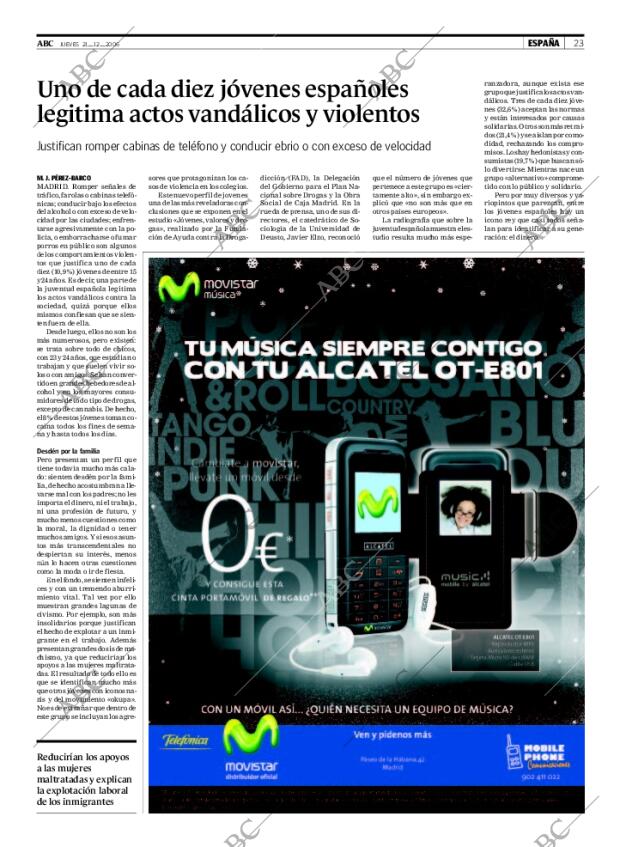ABC MADRID 21-12-2006 página 23