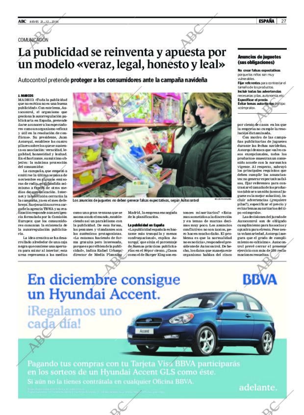 ABC MADRID 21-12-2006 página 27