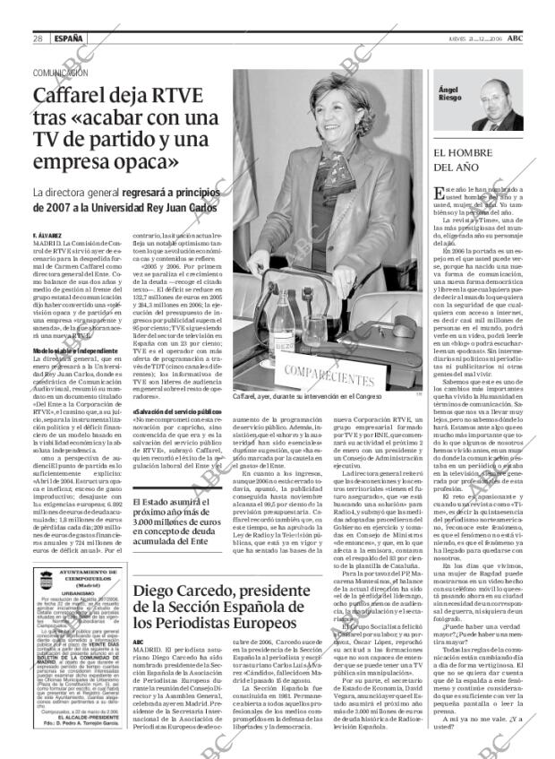ABC MADRID 21-12-2006 página 28