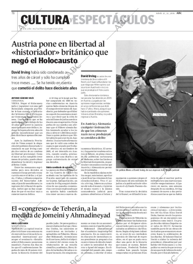 ABC MADRID 21-12-2006 página 78
