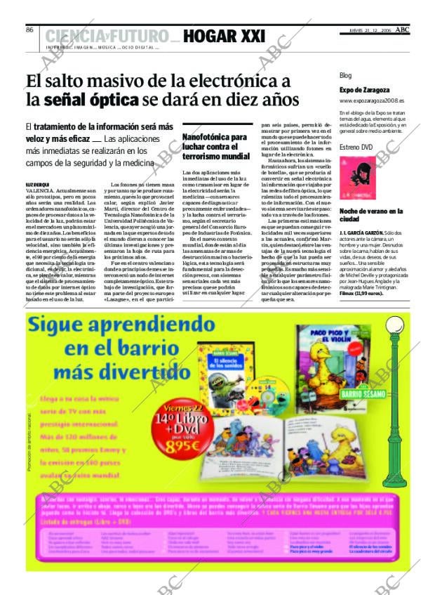ABC MADRID 21-12-2006 página 86