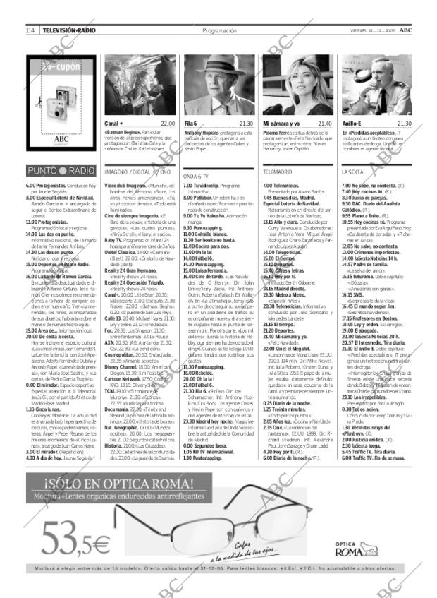 ABC MADRID 22-12-2006 página 114
