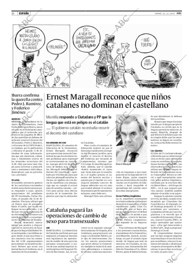 ABC MADRID 22-12-2006 página 16