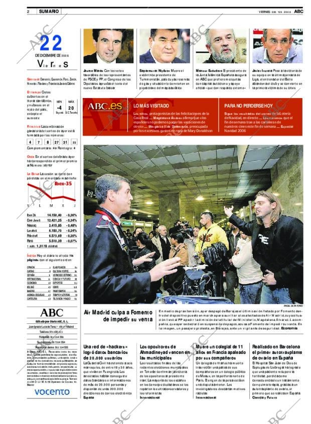 ABC MADRID 22-12-2006 página 2