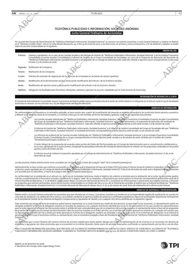 ABC MADRID 22-12-2006 página 43