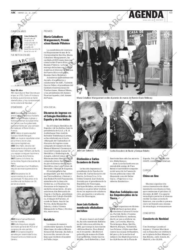 ABC MADRID 22-12-2006 página 65