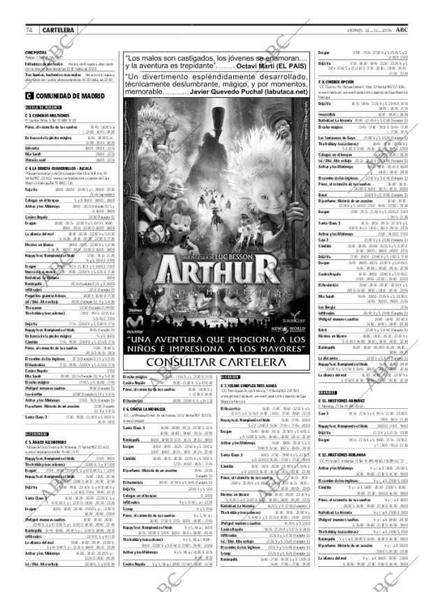 ABC MADRID 22-12-2006 página 74