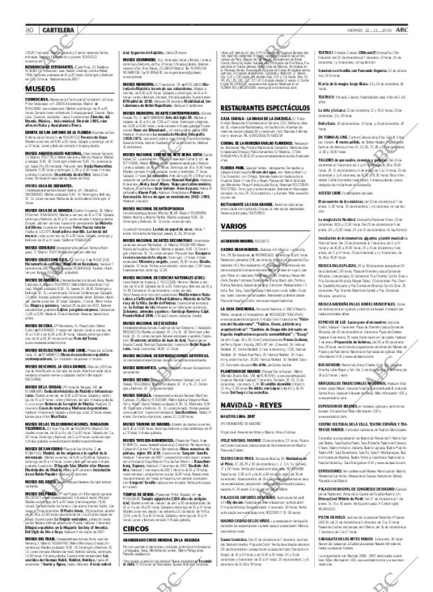 ABC MADRID 22-12-2006 página 80