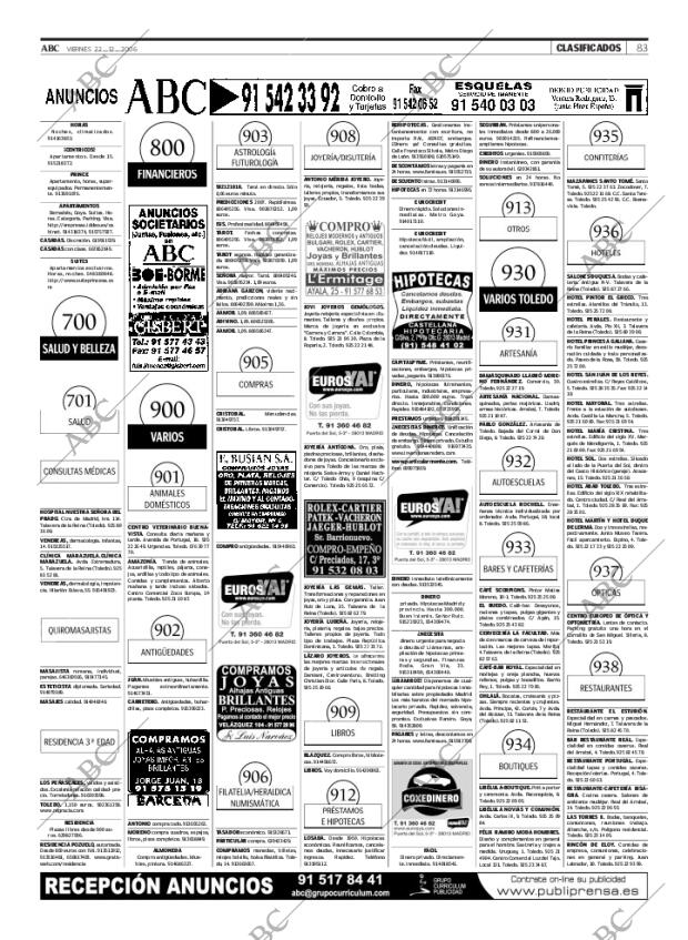 ABC MADRID 22-12-2006 página 83