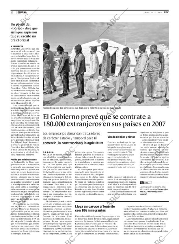 ABC MADRID 23-12-2006 página 16