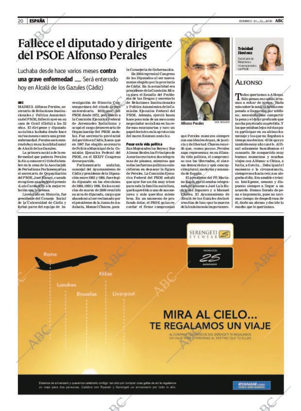ABC MADRID 24-12-2006 página 20