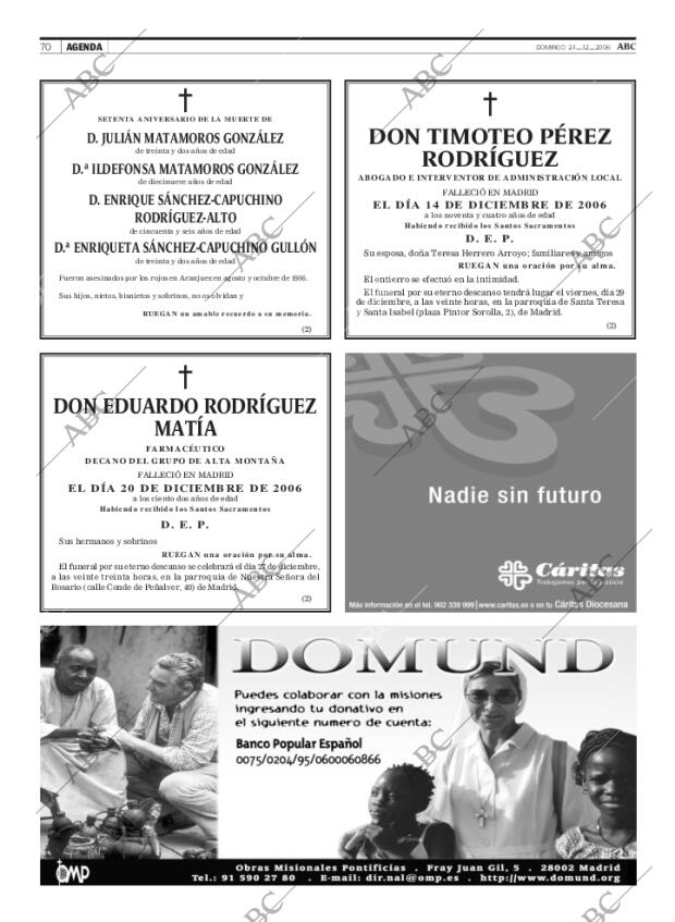 ABC MADRID 24-12-2006 página 70