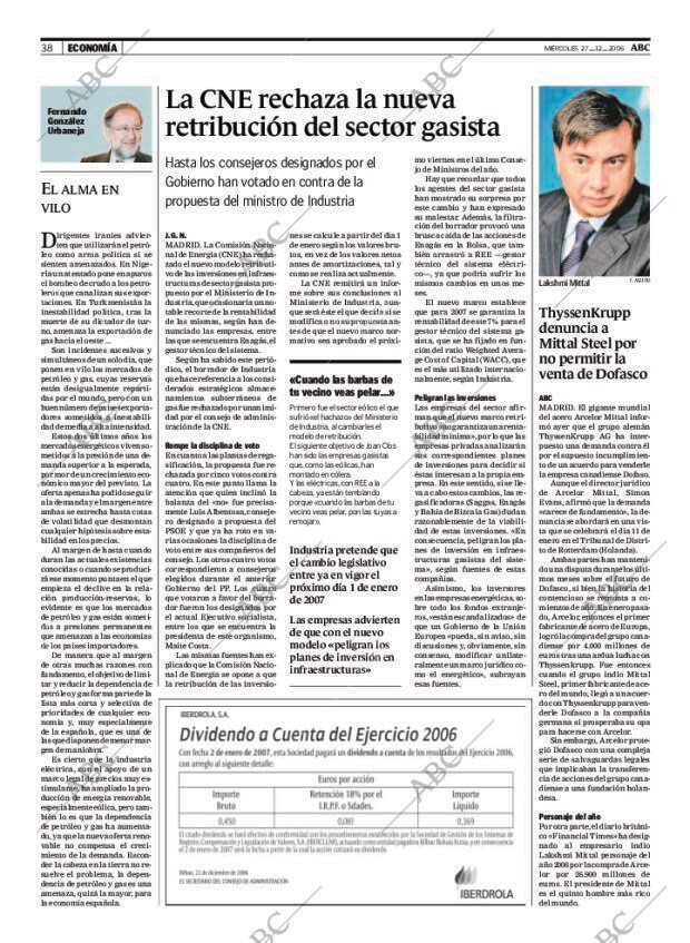 ABC MADRID 27-12-2006 página 38