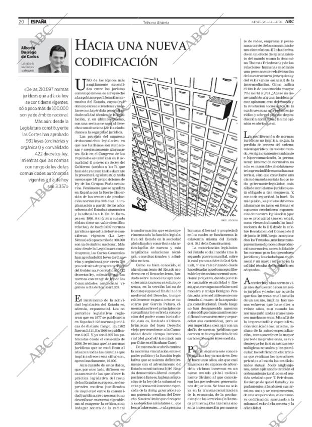 ABC MADRID 28-12-2006 página 20