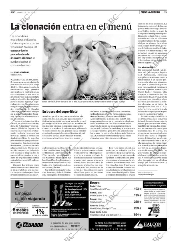 ABC MADRID 29-12-2006 página 89