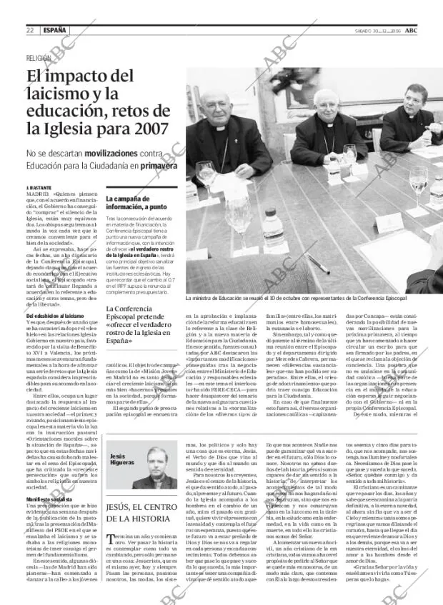 ABC MADRID 30-12-2006 página 22