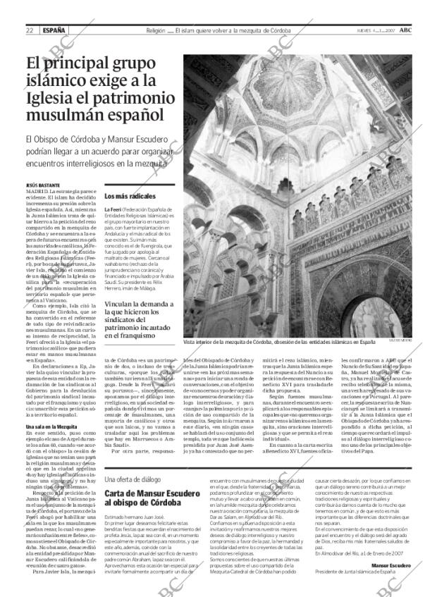 ABC MADRID 04-01-2007 página 22