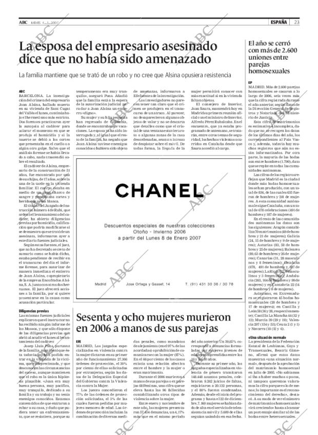 ABC MADRID 04-01-2007 página 23