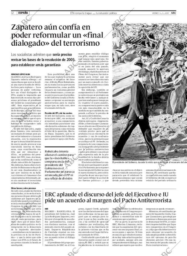 ABC MADRID 05-01-2007 página 12