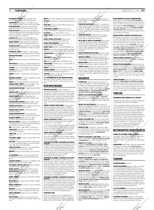 ABC MADRID 10-01-2007 página 70