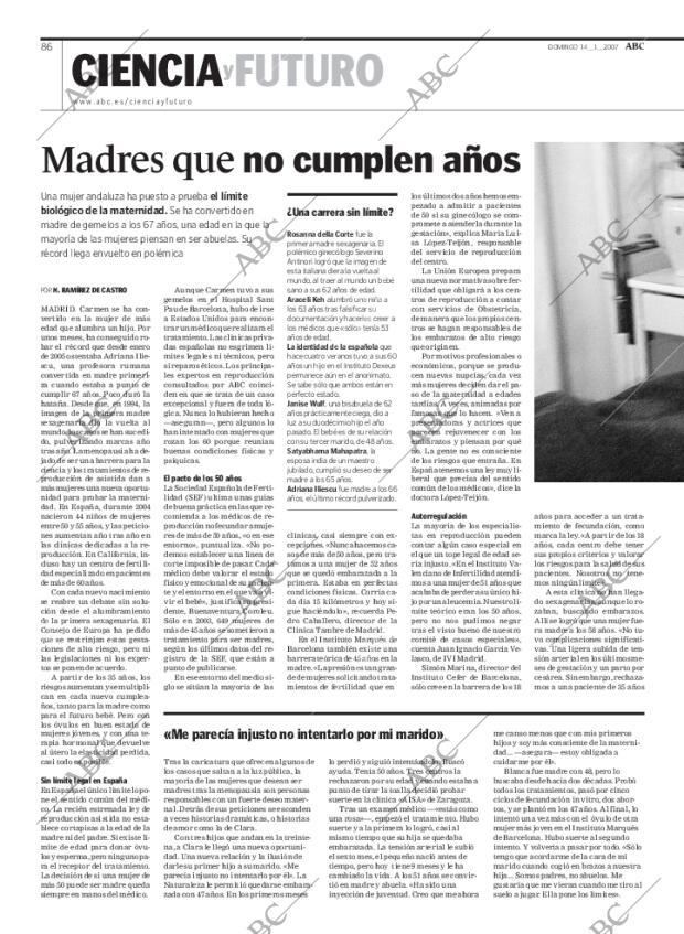 ABC MADRID 14-01-2007 página 86