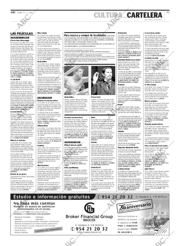ABC SEVILLA 15-01-2007 página 63