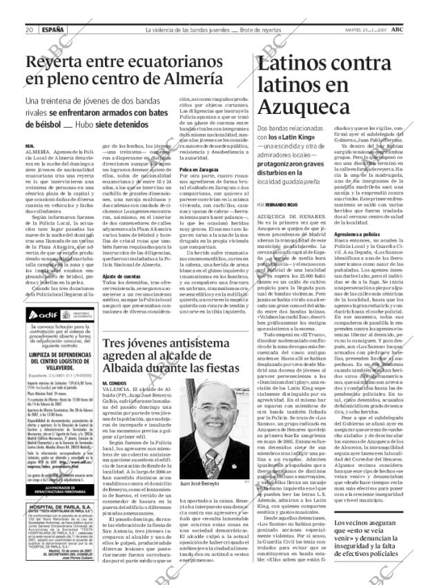 ABC MADRID 23-01-2007 página 20