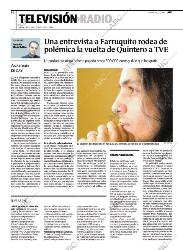 ABC MADRID 23-01-2007 página 92