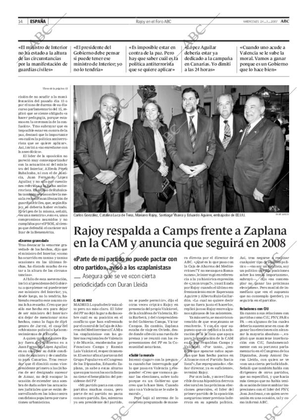 ABC MADRID 24-01-2007 página 14