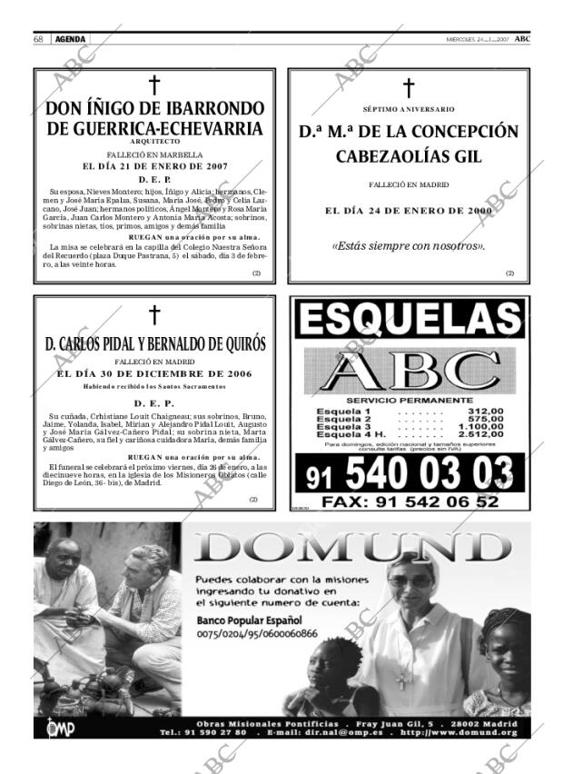 ABC MADRID 24-01-2007 página 68
