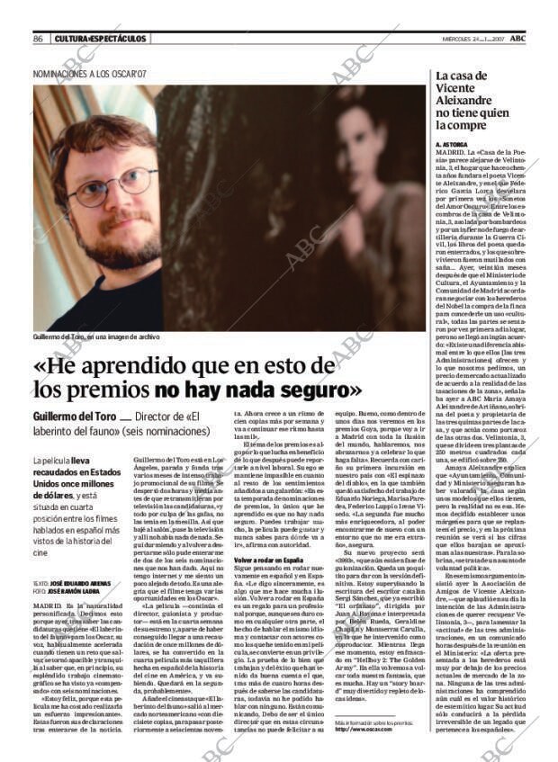 ABC MADRID 24-01-2007 página 86