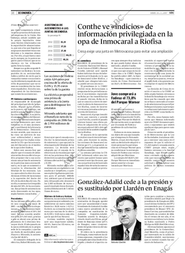 ABC MADRID 25-01-2007 página 38