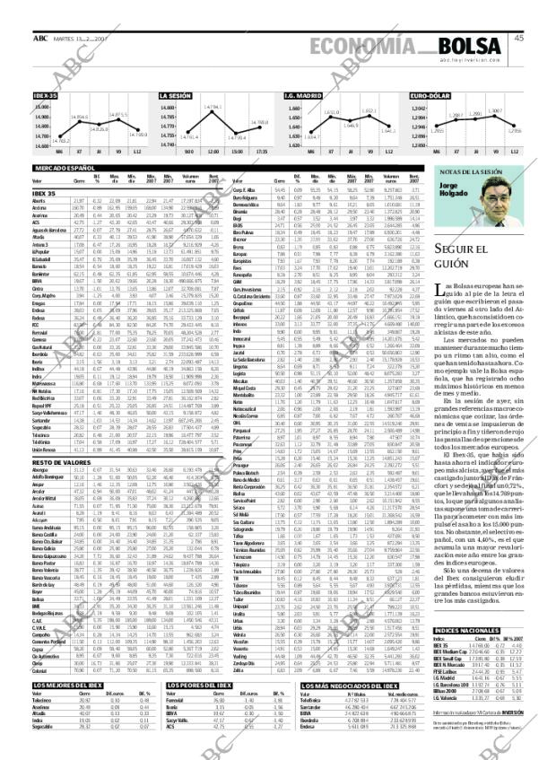 ABC MADRID 13-02-2007 página 45