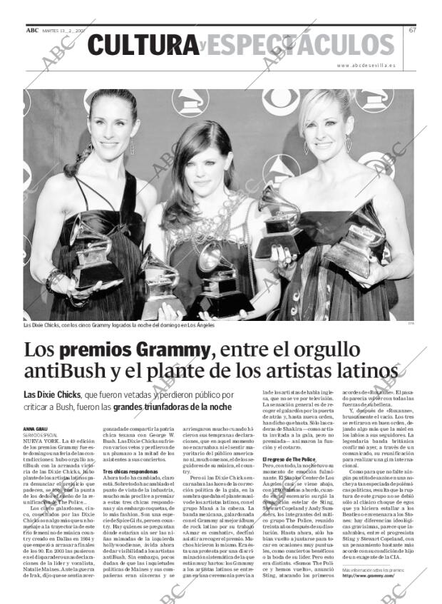ABC SEVILLA 13-02-2007 página 67