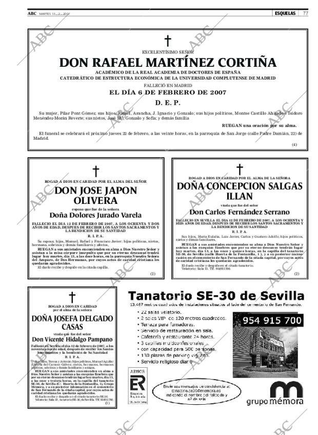 ABC SEVILLA 13-02-2007 página 77