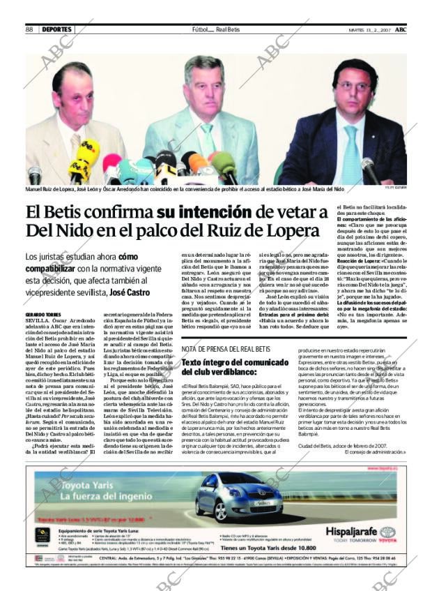 ABC SEVILLA 13-02-2007 página 88