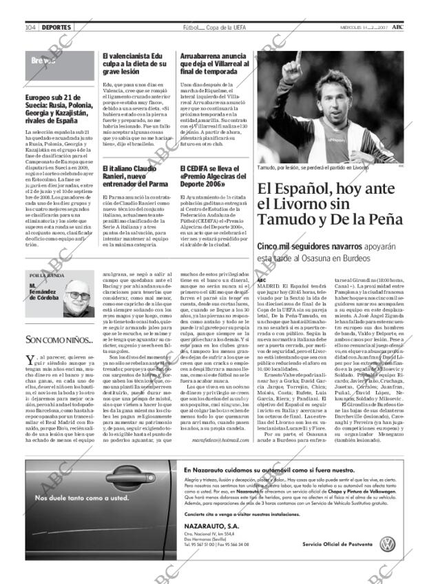 ABC SEVILLA 14-02-2007 página 104