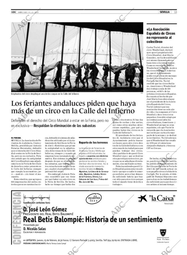 ABC SEVILLA 14-02-2007 página 13
