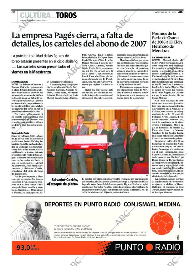 ABC SEVILLA 14-02-2007 página 80