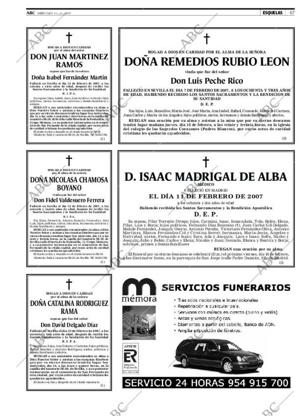 ABC SEVILLA 14-02-2007 página 87