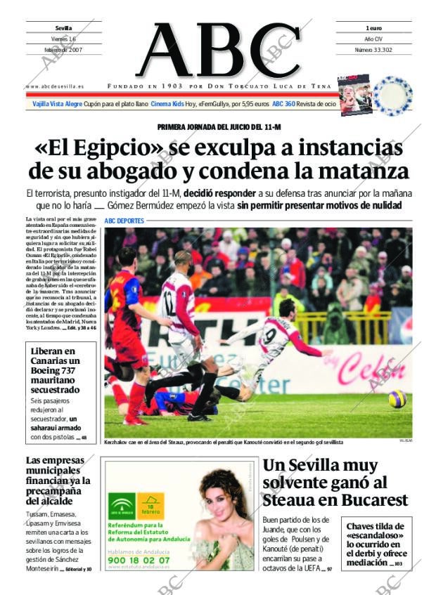 ABC SEVILLA 16-02-2007 página 1