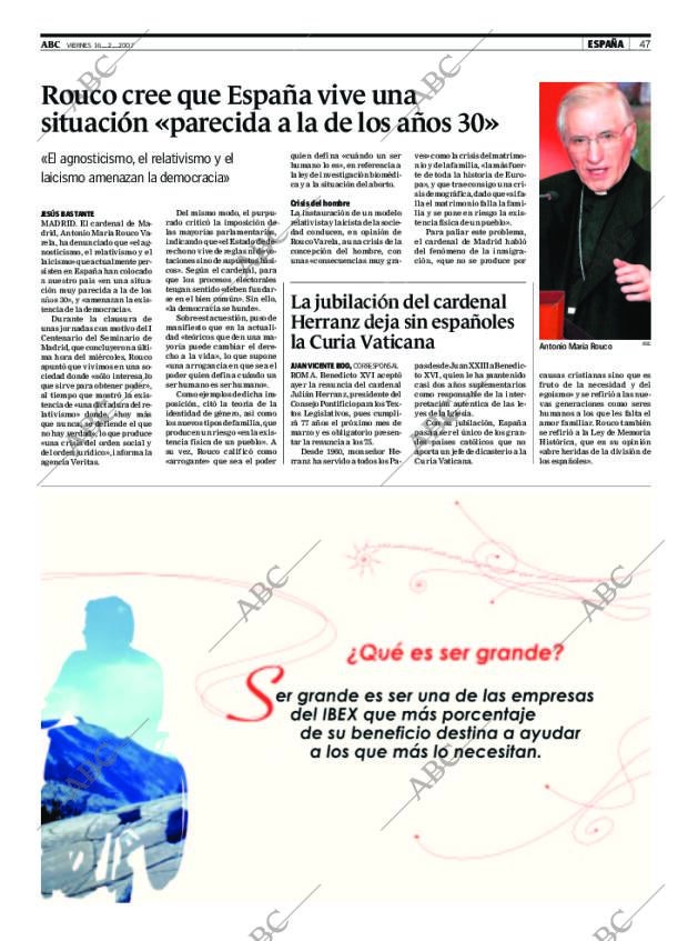 ABC SEVILLA 16-02-2007 página 47